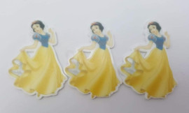 Aplique da Branca de Neve em Acr�lico Uv com 5cm4 Pe�as