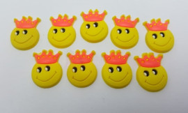 Aplique de Carinha Feliz Emborrachado de 2cm- 15 unidades