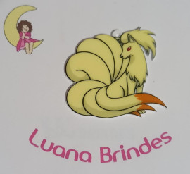 Pingente Pok�mon Ninetales Acrilico Uv- 3 Unidades