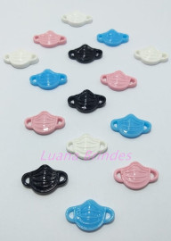 Aplique de M�scaras Coloridas em acr�lico - pct c/12 unidade