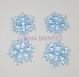 Aplique de Floco de Neve em acr�lico - 4cm - pct com 20 unid