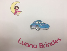 Aplique Carros Sally Carrera de Acr�lico Uv 5cm- 3 Unid