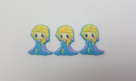 Aplique Princesa Elsa Frozen Emborrachado 3,5cm Pct 6 Pe�as
