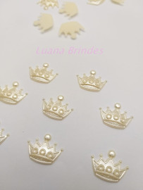 Aplique de Coroa em Acr�lico - pct com 100 unidades