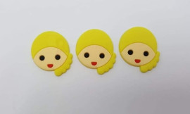 Aplique Princesa Elsa Frozen Emborrachado de 3,2cm 6 Pe�as