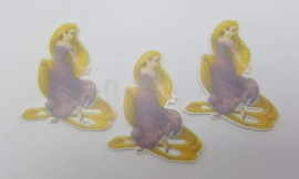 Aplique Princesa Rapunzel em Acr�lico Uv com 5cm 4 Unidades