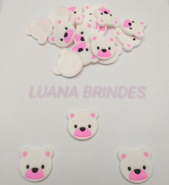 Aplique Carinha de Urso Emborrachado - Pct com 6 Unidades