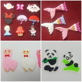 Apliques variados Emborrachado pacot�o de 20 unidades