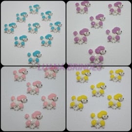 Aplique de Cachorro Poodle em Acr�lico - pct c/12 unidade